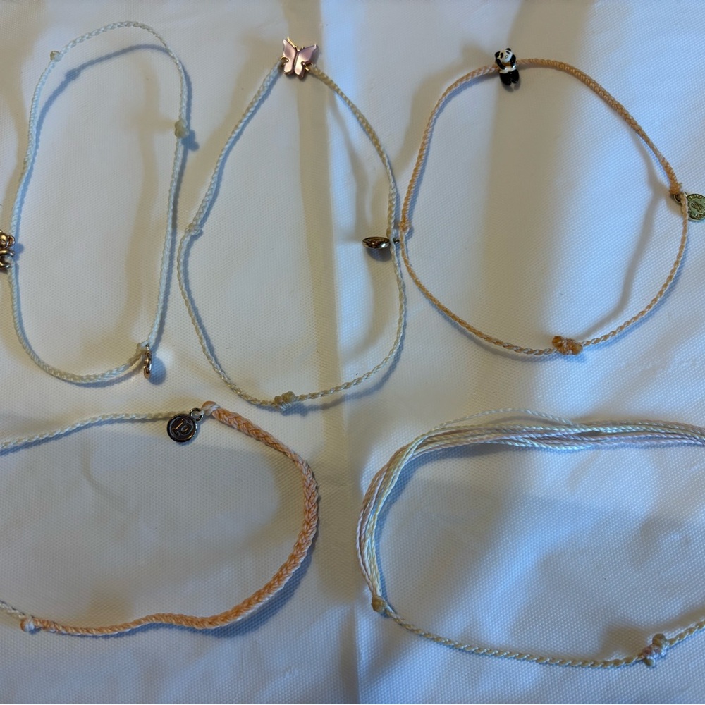Pura Vida Assortment of 5 Ankle Bracelets